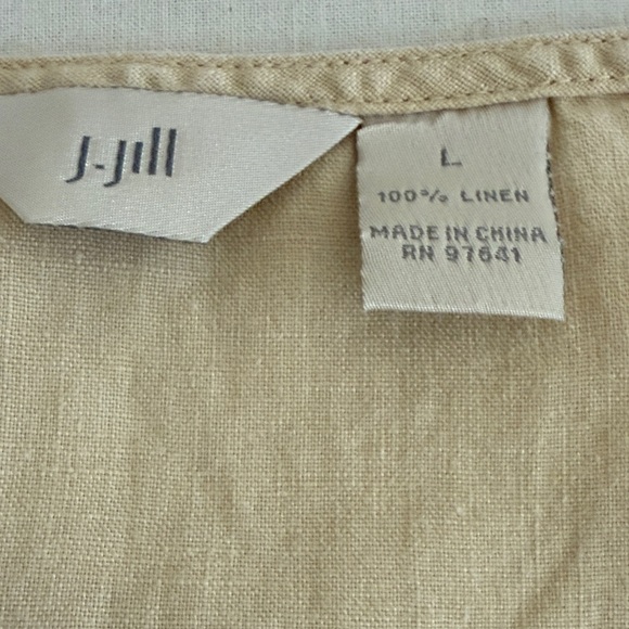 Vintage J. Jill Sleeveless linen Top in Light Gold - Picture 3 of 3